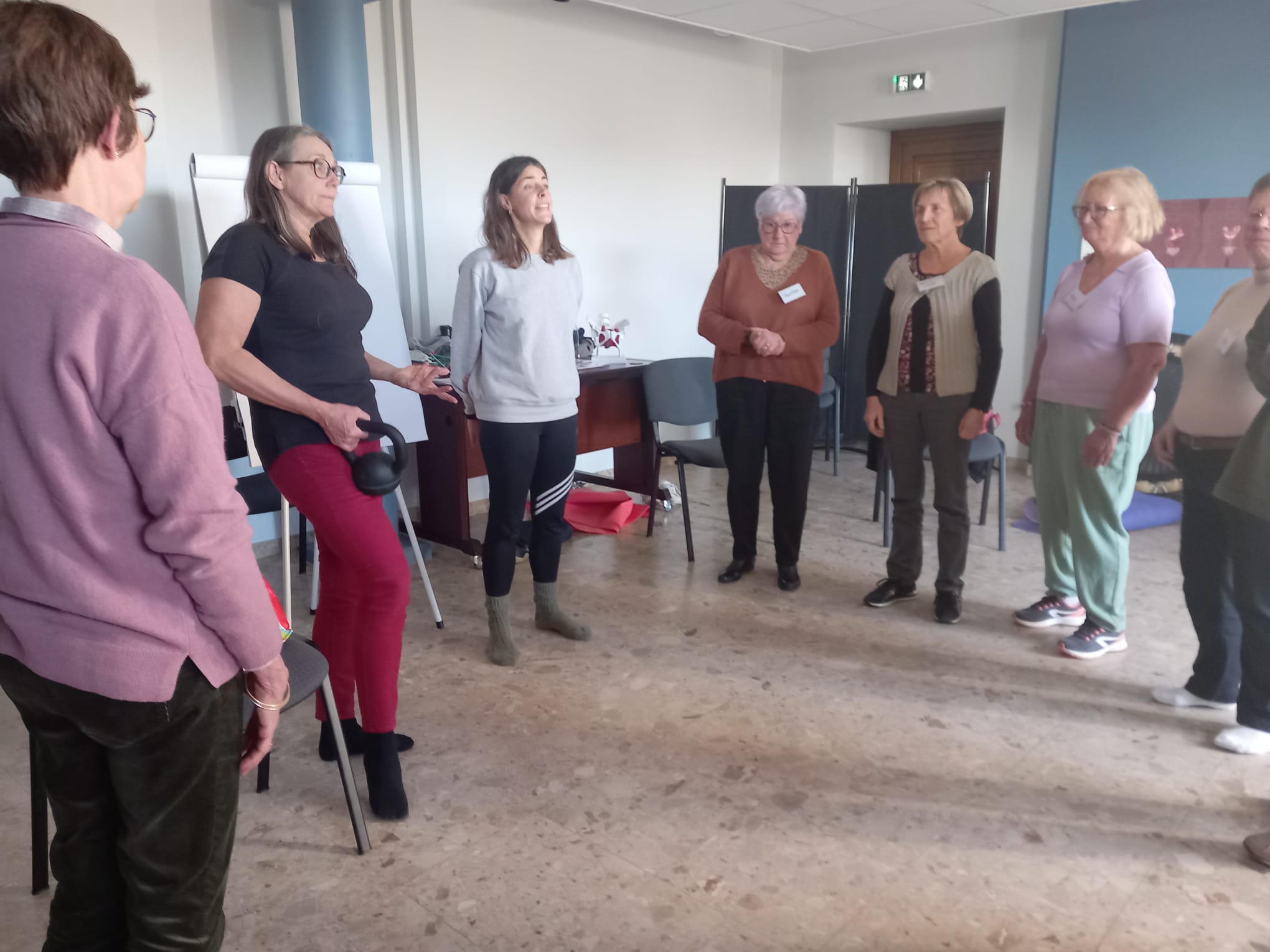 Atelier à la redécouverte de mon périnée animé par C. Saur sage-femme et V. Llin kinésithérapeute.