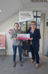 1800€ ont été offert à la ligue contre le cancer, il a été donné dans le cadre de Octobre Rose