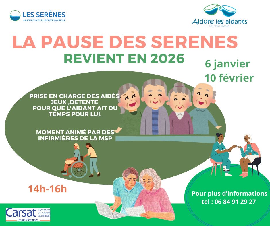 La pause des Serènes sera toujours à votre disposition en 2026