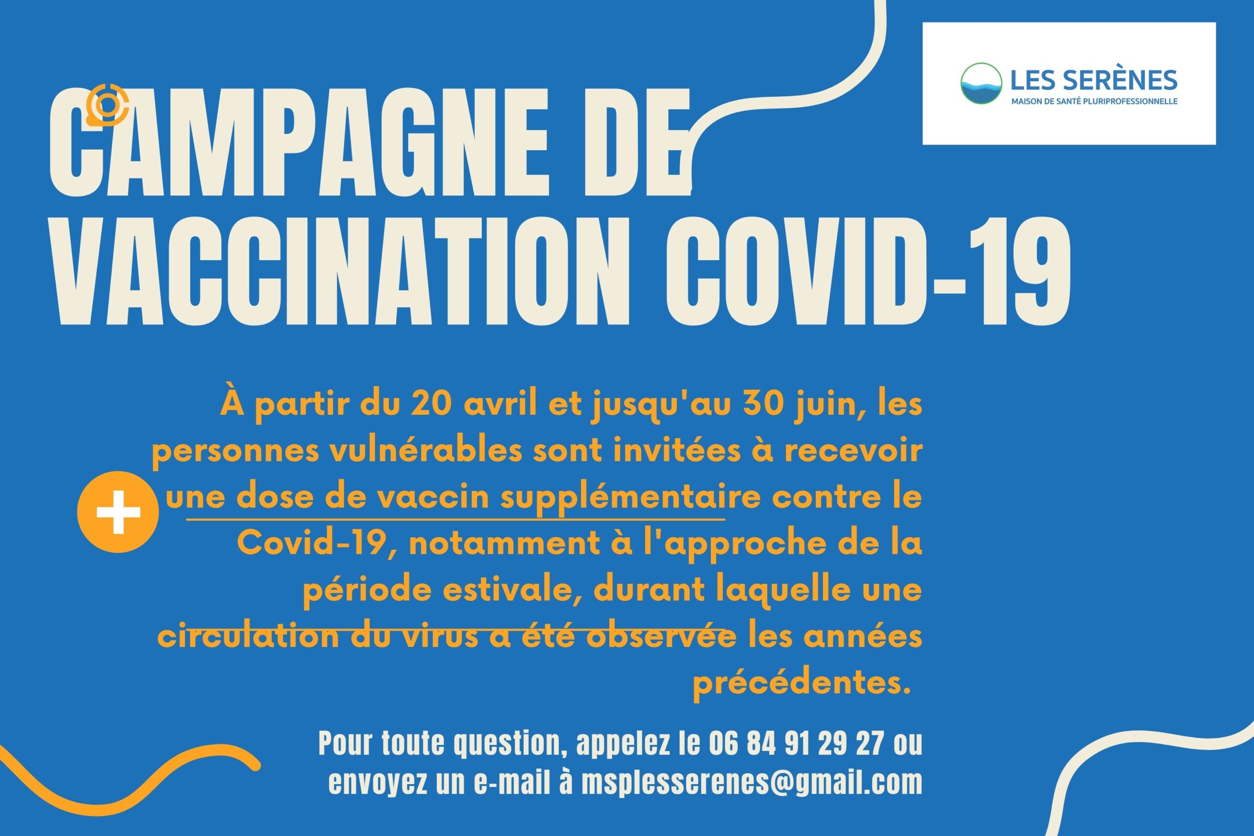 Vaccination COVID / sur inscriptions 06 84 91 29 27